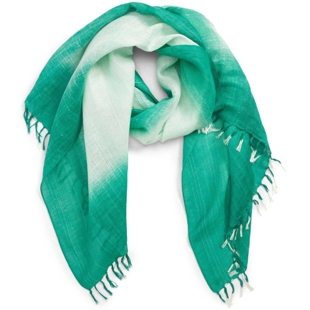 Nordstrom Ombre Shimmer Linen Blend Scarf